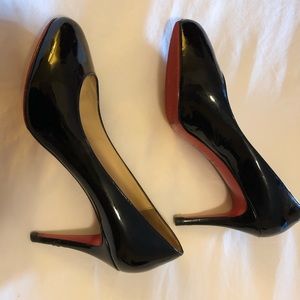 Christian Louboutin  black patent leather pumps